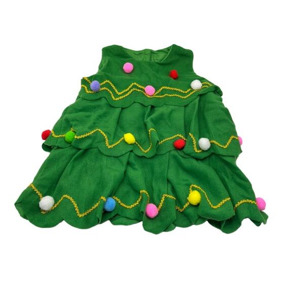 Kid's Costume Set - Christmas Tree Design Green Outfit with Hat - Picture 5 of 8